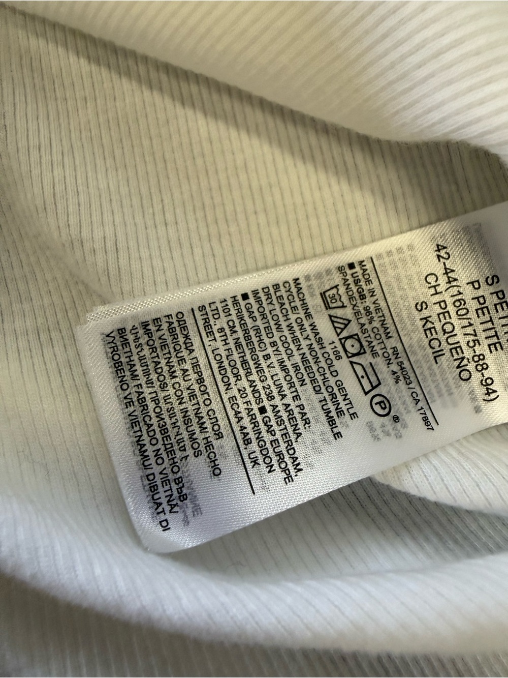 White Ribbed High-Neck Tank Top - Picture 3 of 6